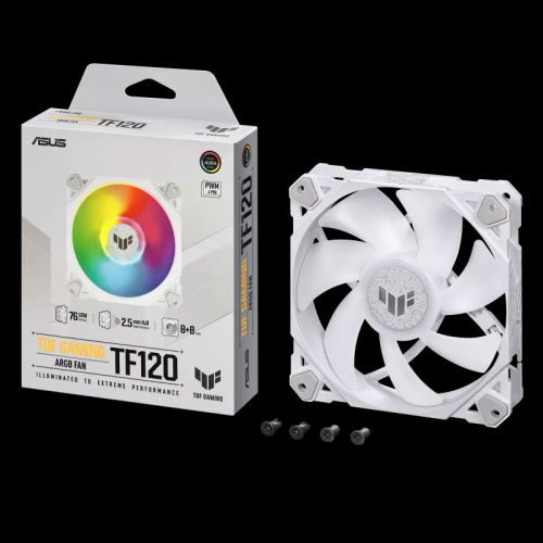 ASUS TUF Gaming TF120 ARGB hűtőventilátor - fehér