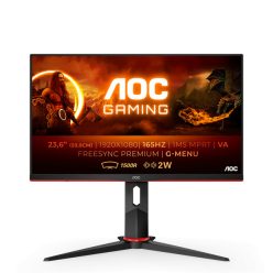   AOC Ívelt Gaming 165Hz VA monitor 23.6" C24G2AE/BK, 1920x1080, 16:9, 250cd/m2, 1ms, 2xHDMI/DisplayPort/VGA, hangszóró