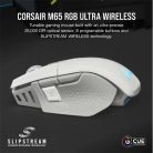 CORSAIR Vezetékes/Vezeték Nélküli Egér Gaming, M65 RGB ULTRA, 8 programozható gomb, RGB Világítás, 26000dpi, fehér