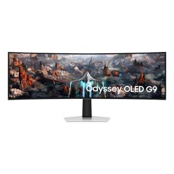   SAMSUNG Ívelt Gaming 240Hz OLED monitor 49" G93SC, 5120x1440, 32:9, 250cd/m2, 0.03ms, HDMI/MicroHDMI/DP/3xUSB, hangszóró