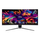 MSI Monitor GAMING MAG 341CQP QD-OLED Ívelt 34" UWQHD 3440x1440, 1800R, 0,03ms, 175Hz, 2x HDMI, DP, USB-C, Black