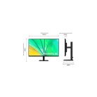 SAMSUNG IPS 100Hz monitor 32" S60D, 2560x1440, 16:9, 350cd/m2, 5ms, HDMI/DisplayPort/3xUSB, Pivot