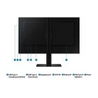 SAMSUNG IPS 100Hz monitor B2B 27" S60D, 2560x1440, 16:9, 350cd/m2, 5ms, HDMI/DisplayPort/3xUSB, Pivot