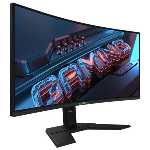 GIGABYTE Ívelt VA LED Monitor 34" GS34WQC 3440x1440, 2xHDMI/Displayport