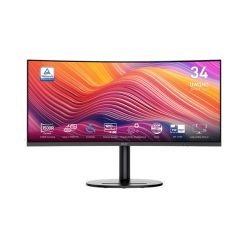   MSI Monitor Business Modern MD342CQP Ívelt 34" QHD, 3440x1440, 100Hz VA 21:9, 3000:1 CR, 300cd/m2, 4 ms, HDMI, DP, Black