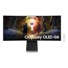 SAMSUNG Ívelt Gaming OLED monitor 34" G85SD, 3440x1440, 21:9, 250cd/m2, 0.03ms, DP/HDMI/WiFi/BT, hangszóró, távirányító