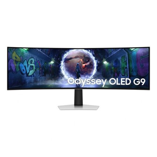 SAMSUNG Ívelt Gaming 240Hz OLED monitor 49" G93SD, 5120x1440, 32:9, 250cd/m2, 0.03ms, HDMI/MicroHDMI/DP