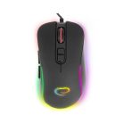 Hesperis Gamer Egér LED RGB Világítással és 7 Gombbal, Optikai USB-C Csatlakozással - EGM303