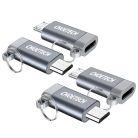 Choetech PD-2CMGY kulcstartós TYPE-C micro USB átalakító