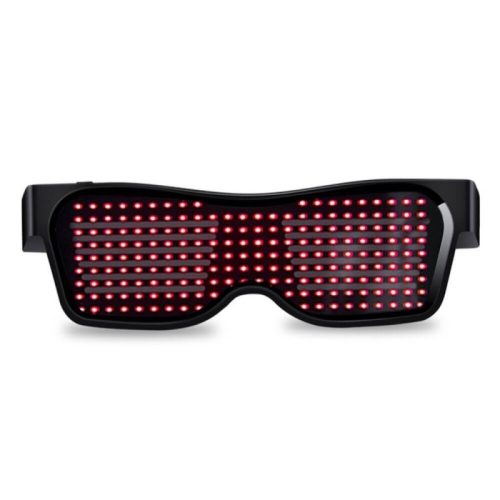 Parti szemüveg, világító szemüveg, LED kijelzős szemüveg Piros