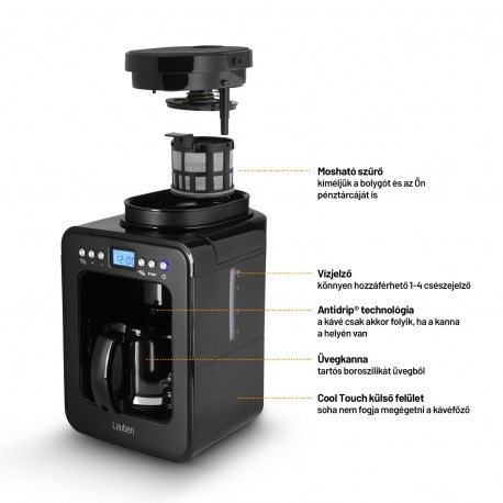 Lauben Grind&Drip Coffee Maker 600BB kávéfőző