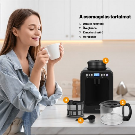 Lauben Grind&Drip Coffee Maker 600BB kávéfőző