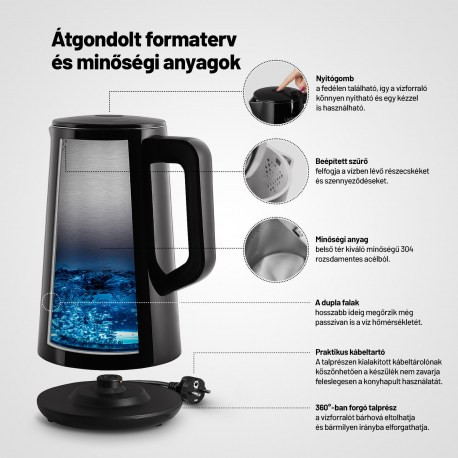 Lauben Electric Kettle 1800BC Vízforraló