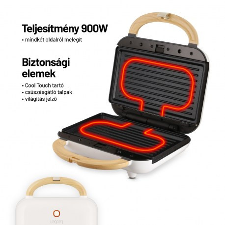 Lauben Sandwich Maker 3in1 900WW Szendvicssütő