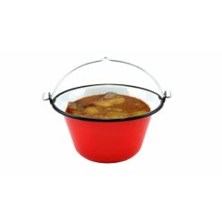   Zománcozott tálaló bogrács piros/fehér, 0,8 liter, Perfect Home