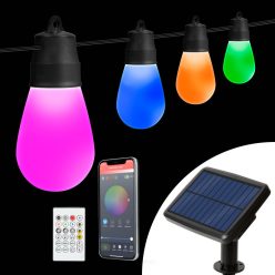   Garden of Eden Smart szolár fényfüzér - 15 db RGBIC LED - 6,5 m - bluetooth