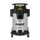 DeWALT DXV30SAPTA száraz-nedves porszívó, rozsdamentes váz, készülékcsatlakozóval, 30 liter, 15 Kpa, 37,8 l/s, 8 tartozék, 1050 