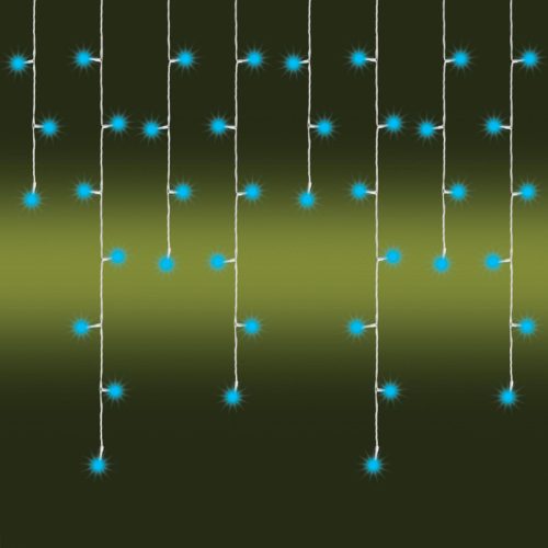 LED-es jégcsap fényfüggöny, 8 programos, 10m, IP44, 230V