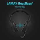 LAMAX Heroes Guard1 Gamer Fejhallgató LED világítással BeatBass - BONTOTT TERMÉK