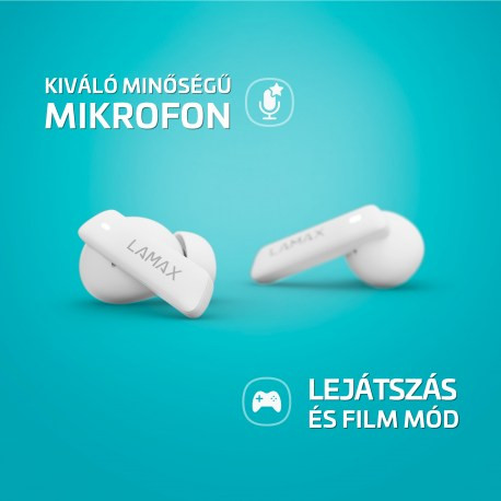 LAMAX Clips1 ANC White vezeték nélküli fülhallgató fehér