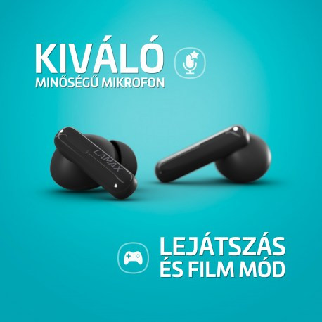 LAMAX Clips1 Plus Black vezeték nélküli fülhallgató fekete