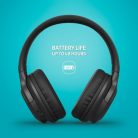 LAMAX Base2 vezeték nélküli fejhallgató BeatBass® 40mm membrán