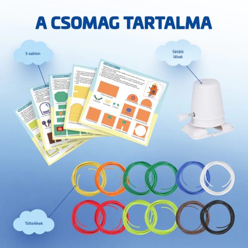 LAMAX ArtKid1 3D Robo Set  3Dtoll nyomtatószál és robot sablon