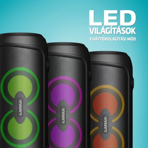 LAMAX PartyGo1 Bluetooth hangszóró 100W Karaoke funkció,mikrofonnal