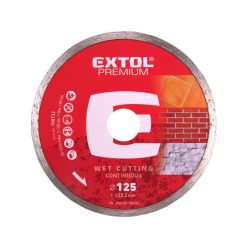   EXTOL PREMIUM gyémántvágó csempevágáshoz (sima), vizes vágásra; 115×1,8×22,2mm, max.13.300 ford/perc