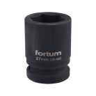 FORTUM gépi (impakt) dugófej 3/4', 27mm, L 52 mm, feketített, FORTUM