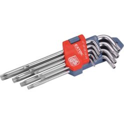   EXTOL PREMIUM torx kulcs klt., CV. ; 9db, lyukas, T10,15,20,25,27,30,40,45,50, bliszteren