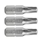 FORTUM behajtóhegy TORX, 3 db, S2 acél; T 10×25mm, bliszteren