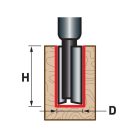 EXTOL PREMIUM felsőmaró fára, egyenes (horonymaró), D12,7×H25, befogás: 8mm, keményfém lapkás