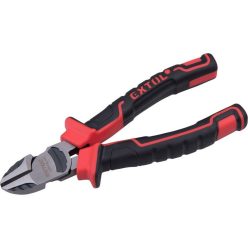   EXTOL PREMIUM oldalcsípő fogó, 190mm, duál vörös/fekete TPR nyél, 20% extra erőkifejtés, akasztós szerszámtartó