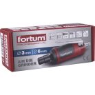 FORTUM pneumatikus furatköszörű, 125 mm hossz.,1/4'; (6 és 3 mm befogás), 25.000 1/min, 127 l/min, 6,3 Bar, 1/4' csatl., 0,36kg