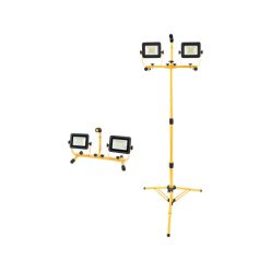   EXTOL LIGHT hordozható LED lámpa, 2×30 W, reflektor; 2×2700 Lm, teleszkópos állvánnyal, 230V/50Hz