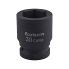 FORTUM gépi (impakt) dugófej 3/4', 30mm, L 54 mm, feketített, FORTUM