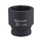 FORTUM gépi (impakt) dugófej 3/4', 38mm, L 57 mm, feketített, FORTUM