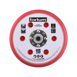   FORTUM tartalék gumi talp 4795038 rotációs csiszológéphez, 6'/150mm, 6+16 db lyuk, tépőzáras, 12.000 f/perc, vastagság:10mm