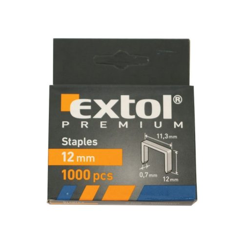 EXTOL PREMIUM tűzőgépkapocs (11,3×0,52×0,7); 14mm, 1000db