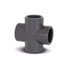 PVC Cross Fitting, 50 mm - kereszt idom, PVC csőrendszerekhez