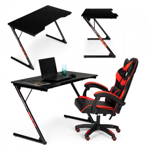 Játékasztal, számítógép asztal gamernek - ergonomikus, RGB világítás, nagy méretű, modern design