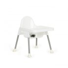 Két az egyben etetőszék, fehér ECOTOYS - gyerek etetőszék, babaszék, baba ülőszék, asztali etetőszék