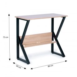   Asztali számítógép íróasztal polccal, gaming asztal 80x40cm - Egyszerű, praktikus és modern design.