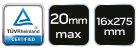 NEO TOOLS Gömbcsukló kinyomó 16 x 275mm, max. 20mm 11-801