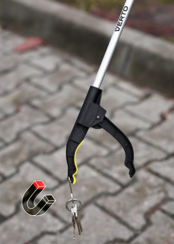 VERTO Szemétfelszedő csipesz, rugós, forgófejes, 76cm 15G459