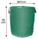 VERTO Kerti hulladék és levélgyűjtő zsák 270 L, 150 g/m2, PP, párnázott peremmel, 3 fogantyúval, 67 x 76cm 15G541