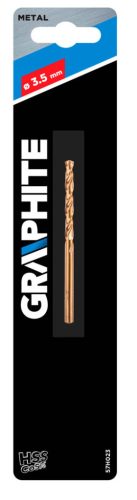GRAPHITE Csigafúró HSS-COBALT 5% 3.5mm 57H023