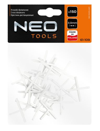 NEO TOOLS Hézagoló-, fugakereszt - 3mm, 150db 61-109