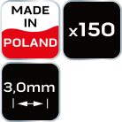 NEO TOOLS Hézagoló-, fugakereszt - 3mm, 150db 61-109